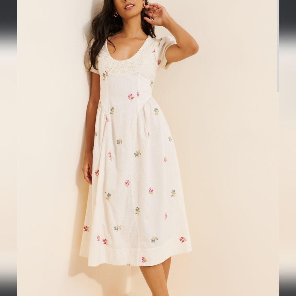 free people maisie midi dress sugar swizzle